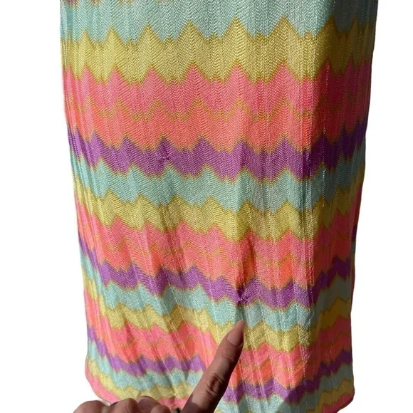 Lilly Pulitzer - Multicolor Zig Zag sleeveless Mini Dress Size Medium - Picture 6 of 15